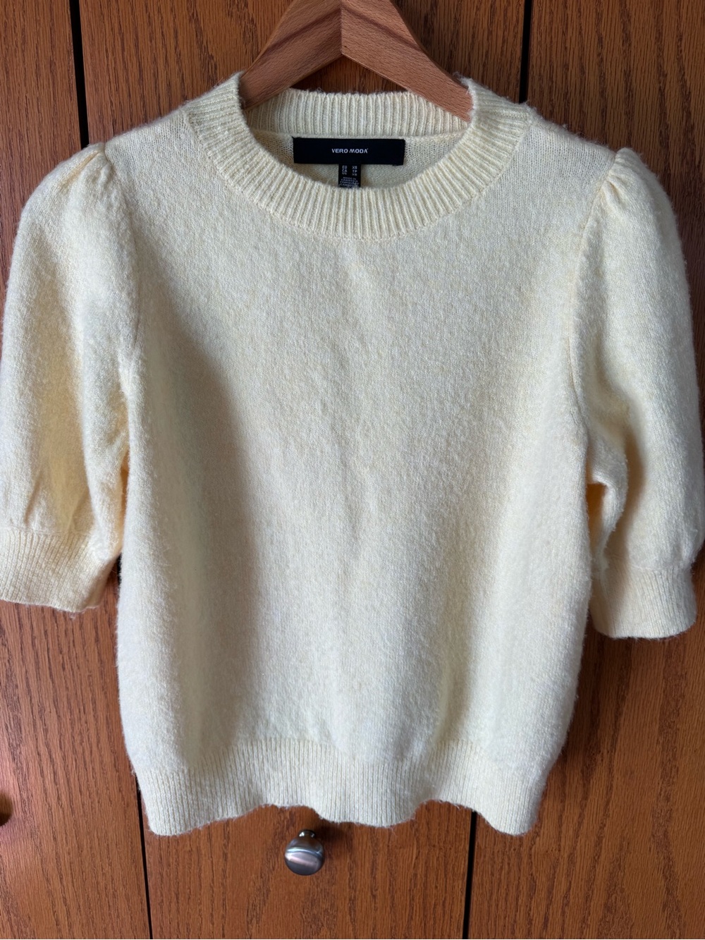 Vero Moda Butter yellow Short-Sleeve Crewneck Sweater